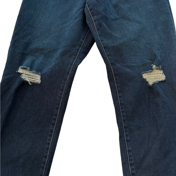 Express NWT Slim Super High Rise Distressed Ripped Knees Jeans LONG - Picture 4 of 7